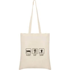 Surf Sleep Eat And Surf Tote Bag