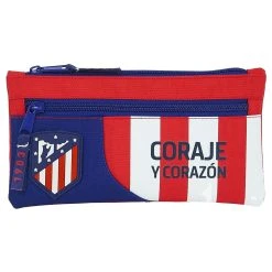 Safta Atletico De Madrid Neptuno 2 Zippers Pencil Case