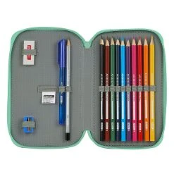Safta Small Double Filled 28 Pieces Pencil Case -Fashion Bag safta small double filled 28 pieces pencil case 4