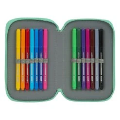 Safta Small Double Filled 28 Pieces Pencil Case -Fashion Bag safta small double filled 28 pieces pencil case 5